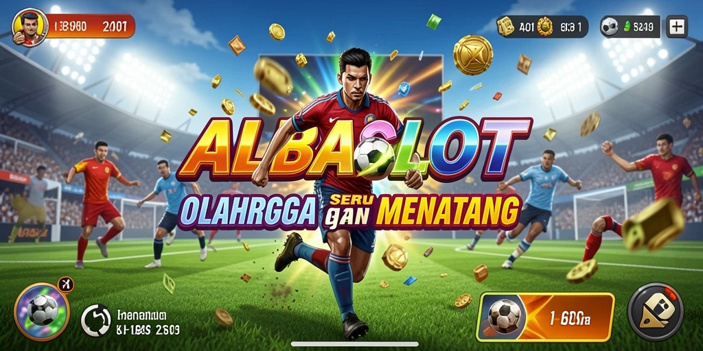Tampilan gameplay seru dari ALBASLOT dengan aksi olahraga yang menegangkan.