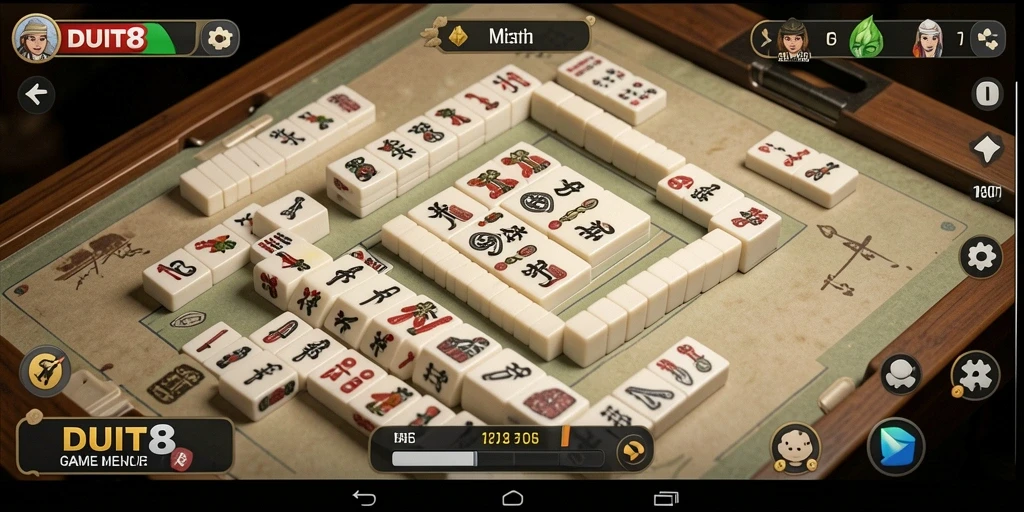 Screenshot gameplay Mahjong yang seru dan mengasyikkan di DUIT8.