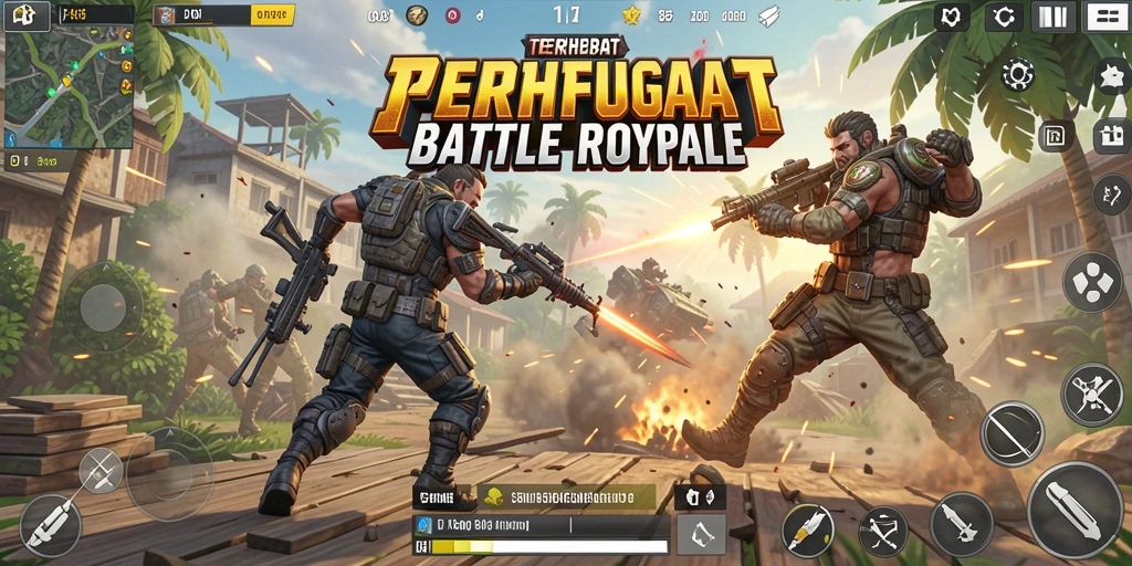 Gameplay Battle Royale yang mendebarkan dan intens di FO8.