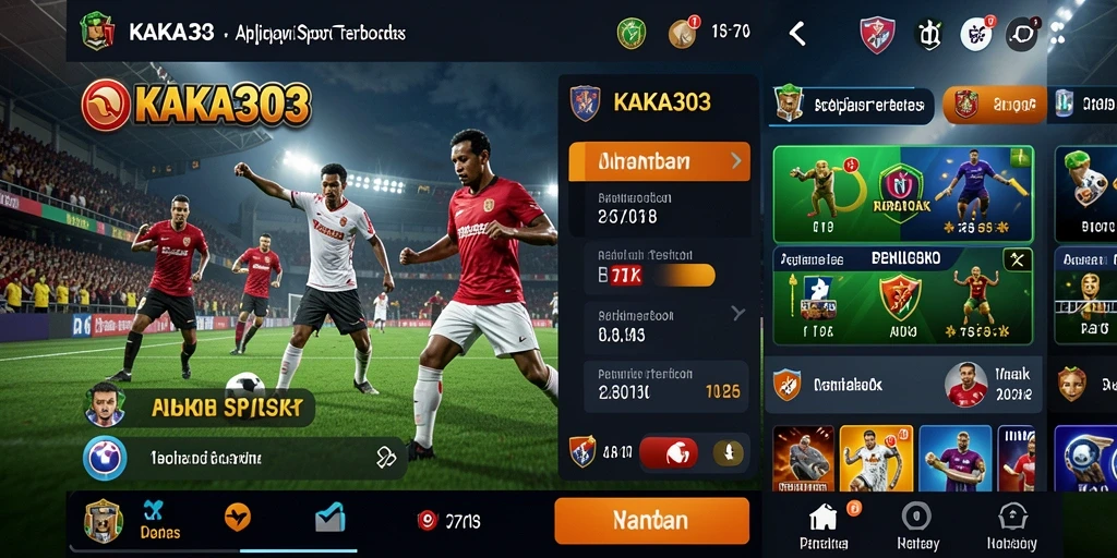 Screenshot utama KAKA303 menampilkan antarmuka taruhan olahraga yang menarik.