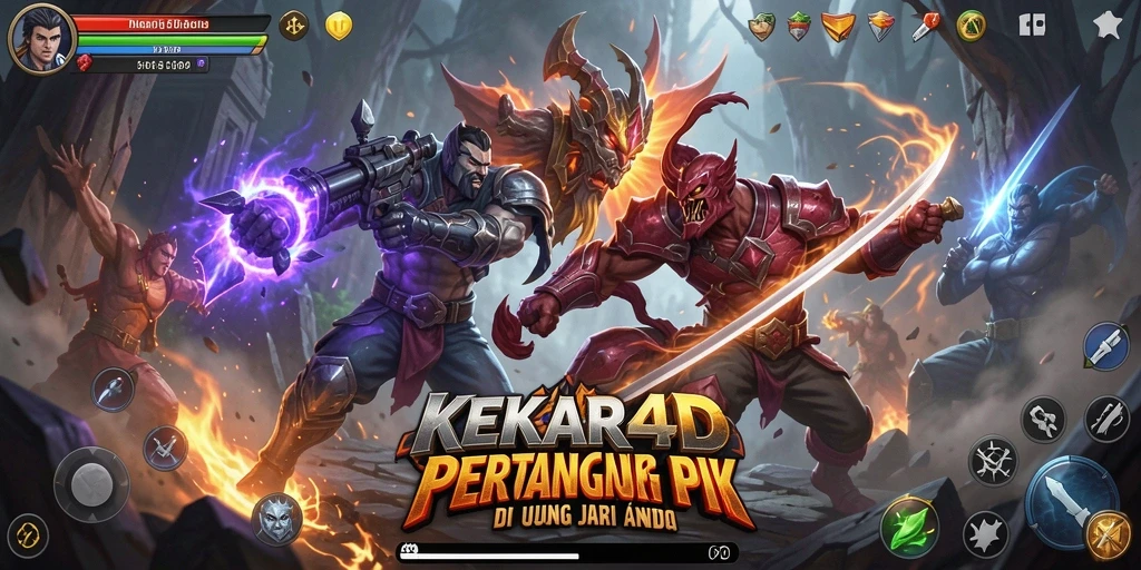 Tangkapan layar utama KEKAR4D menampilkan aksi pertarungan yang mendebarkan.