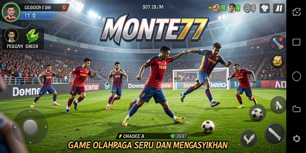 Tampilan menarik dari gameplay MONTE77 dengan aksi olahraga yang mendebarkan.