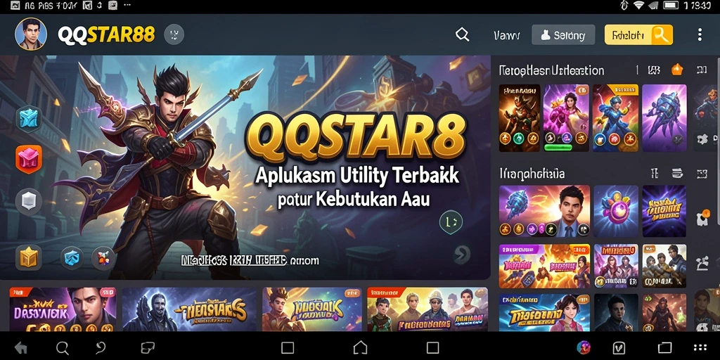 Screenshot QQSTAR88 menampilkan antarmuka yang sederhana dan fungsional.