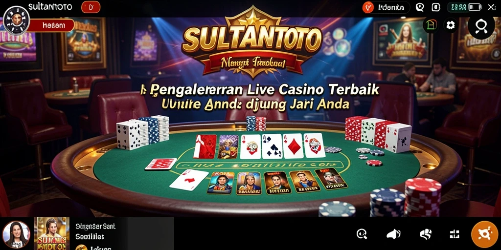Tampilan gameplay SULTANTOTO menunjukkan keseruan Live Casino.